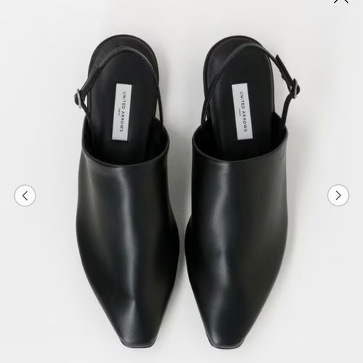 美品　23cm ユナイテッドアローズ　COMFY バックストラップサンダル　ミュール　UNITED ARROWS 黒　ブラック　サボサンダル