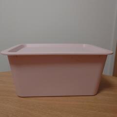 【無料】蓋付きプラスチックボックス ピンク