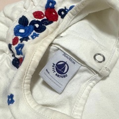 【引取限定】プチバトー 花刺繍 長袖Tシャツ 24m/86cm（ID33）の画像