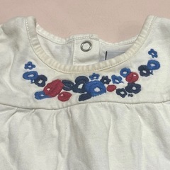 【引取限定】プチバトー 花刺繍 長袖Tシャツ 24m/86cm（ID33）の画像