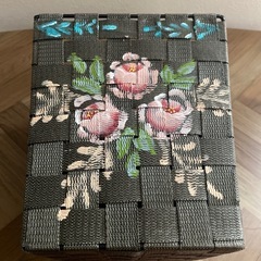 ハンドメイドペイント　鉢カバー　小物入れ　チリ箱の画像