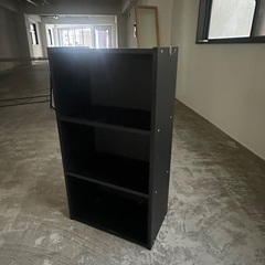 多目的3段収納ボックス 黒  ¥300の画像