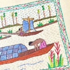 インテリア◎刺繍絵 刺し子 ①の画像
