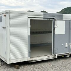 2.9坪、外寸長さ490cm、アルミバン、コンテナ、内寸高さ165cm、後ろドア無し、横ドア有り●作業場工場 資材倉庫.農漁業.ガレージ●福岡発　ウの画像
