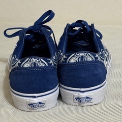 中古美品 限定モデル 即売VANS STYLE 36 バンズ ヴァンズ スタイル36 ブルースカルバンダナ柄 メンズ スニーカーの画像