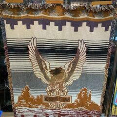 90's Harley-Davidson ハーレーダビッドソン ヴィンテージラグ USA製 アメリカ工場現地購入 90年代 レアアイテム カラー: 画像参照 の画像