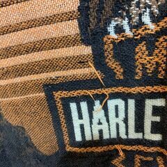 90's Harley-Davidson ハーレーダビッドソン ヴィンテージラグ USA製 アメリカ工場現地購入 90年代 レアアイテム カラー: 画像参照 の画像