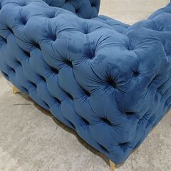 ベルベット生地｜チェスターフィールド｜1人掛ソファ②の画像