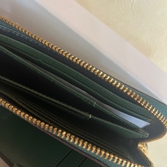 BARCOSバルコス レザー L字ファスナー小銭入れカードケースセット グリーンの画像