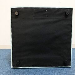 キューブスツール□ブルー合成皮革・ウレタンフォーム　底面アジャスター付き椅子　ロビーチェア完成品イス　展示品・アウトレットの画像