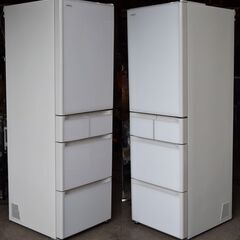 ★熊本市一部送料無料★日立/HITACHI 5ドアノンフロン冷凍冷蔵庫 401L まんなか冷凍 R-S40K 20年製の画像