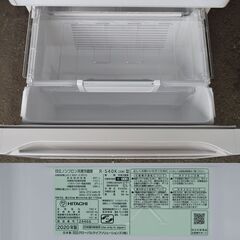 ★熊本市一部送料無料★日立/HITACHI 5ドアノンフロン冷凍冷蔵庫 401L まんなか冷凍 R-S40K 20年製の画像