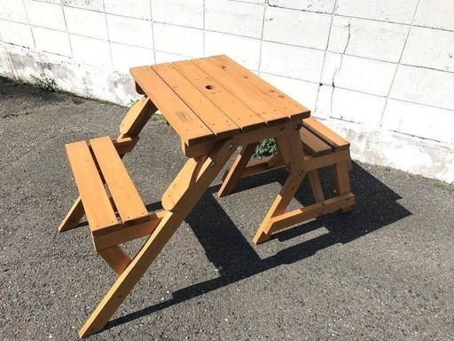 【お話し中】コールマン　ガーデンウッドテーブル