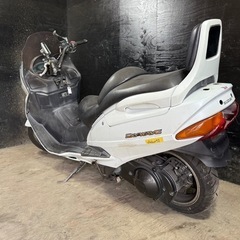 ★支払総額3.3万円★激安バイク続々入荷中！ 買取、下取りいたします！ スズキ スカイウェイブ250 白 CJ41A 人気のスカブ！ サイスタ付き！ 激安250cc！ これからのツーリングなどに！の画像