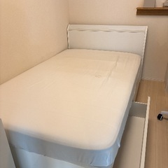 NITORI ニトリ セミダブルベッドフレーム （ヴァイン深型/WH