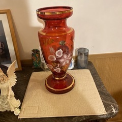 未使用【Bohemian glass】ボヘミアンガラス大きめ花瓶最終価格の画像