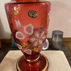 未使用【Bohemian glass】ボヘミアンガラス大きめ花瓶最終価格の画像