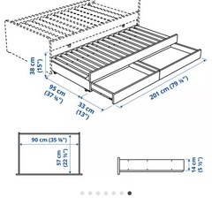 IKEA シングルベッド　の画像