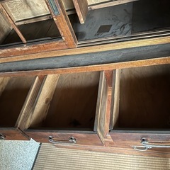 【GO-1111】水屋 食器棚 キャビネット 飾り棚 昭和レトロ アンティークの画像