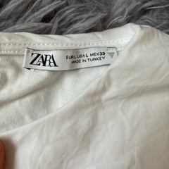 ZARA ザラ　半袖ブラウス　白の画像