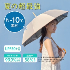 定価半額以下　二重張り長日傘【晴雨兼用】　新品の画像