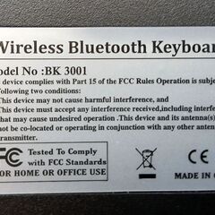 英字配列 Bluetooth キーボードの画像