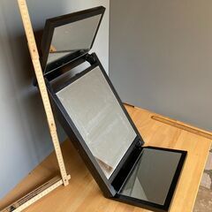 折り畳み式3面鏡　木製の画像