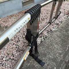 ジャンク★伸縮はしご ステンレス製 5ｍ 折り畳み伸縮梯子★の画像