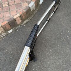 ジャンク★伸縮はしご ステンレス製 5ｍ 折り畳み伸縮梯子★の画像