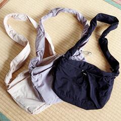 ギャザーショルダーバッグ　3色セットの画像