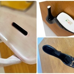 ハンドバッグ型の貯金箱＆ハイヒール置物　陶器製　インテリアカラフルハンドバッグ型の画像