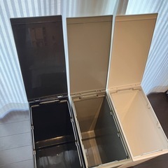 45Lモノトーンゴミ箱3個の画像