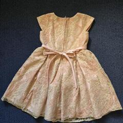 レースピンクベージュドレス サイズ6X　115 -125の画像