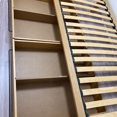 無印良品　MUJI ベッド　マットレス　ベッドフレーム下収納　引...