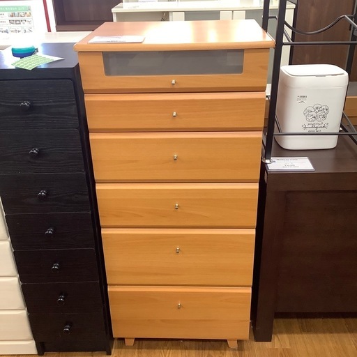 ニトリ　鏡付きドレッサーハイチェスト　6段　【トレファク　川越店】