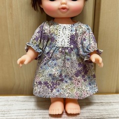 人形のワンピース＆髪飾り2点セット  レミンちゃん ソランちゃん メルちゃんなどに ハンドメイド ❁¨̮の画像