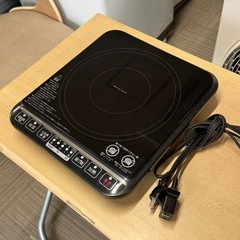 【超美品‼️】山善 2019年製 卓上IHクッキングヒーター 電磁調理器 エディオンモデル ブラック♪の画像