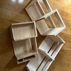 ハンドメイド　本棚　クラフト　手作り　木製　3点セットまとめ売り　収納　　の画像
