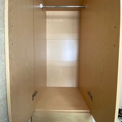 【更新・値引き】ワードローブ  木目調 シンプルデザイン （ たんす タンス 収納 完成品 ）の画像