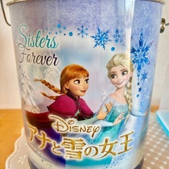 ディズニーDISNYアナと雪の女王 バケツ型空き缶高さ約20㌢位の画像