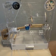 鳥用 セキセイインコ 透明ケージ 飼育道具一式