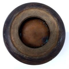 時代物 金蒔絵 螺鈿細工 火鉢 直径：約25cm 手あぶり 骨董 古民家 古道具 茶器 茶道具 木製 レトロ 伝統工芸 札幌市 中央区 南12条の画像