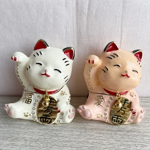 【美品】PIEARTH ジュエリーボックス 招き猫 2個セット PIEARTH ジュエリーボックス 招き猫 2個セット