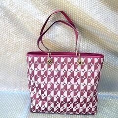 レディースバッグ ハンドバッグ  赤  中古品　☆8の画像