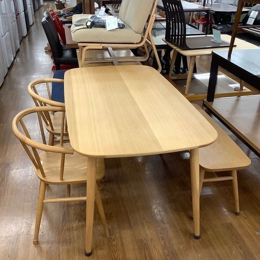 無印良品　ベンチダイニング4点セット　【トレファク　川越点】