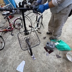 シマノ製、折りたたみ式自転車の画像