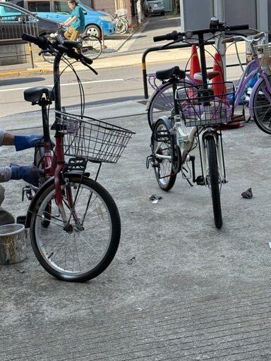 シマノ製、折りたたみ式自転車