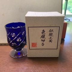 切り子　コバルトブルーの画像
