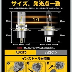 ヘッドライト車用 車検対応 一体型 H4 LEDバルブ HI/LO切替 高輝度LEDチップ搭載 爆光 3倍明るさUP 純正ハロゲンと発光点一致 6000K 定電流回路搭載 長寿命 放熱性静音 瞬間起動 の画像