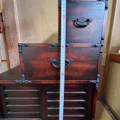 昭和レトロ　階段箪笥　小物入れ　薬箱の画像